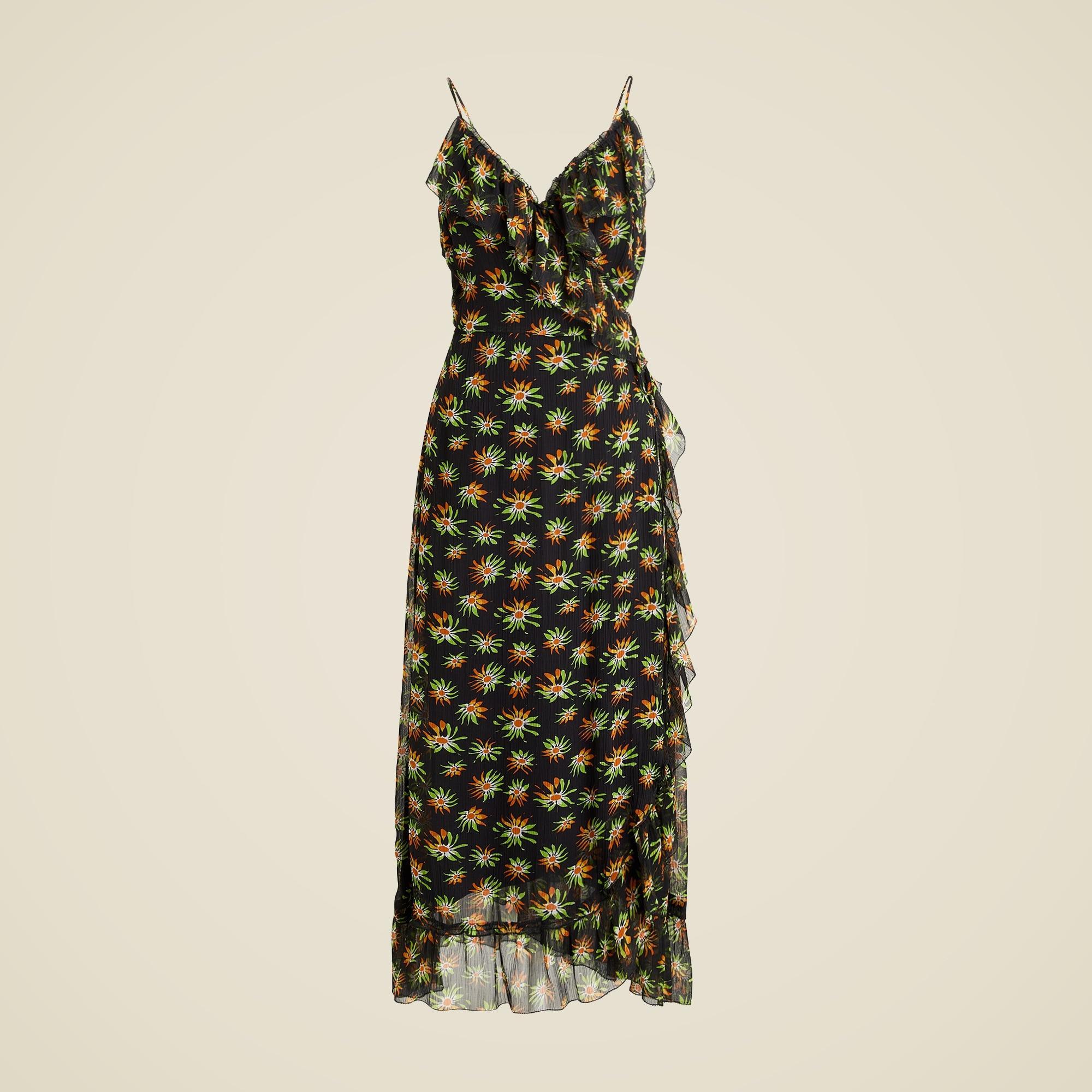 Flutter wrap dress in sunburst floral Product Image