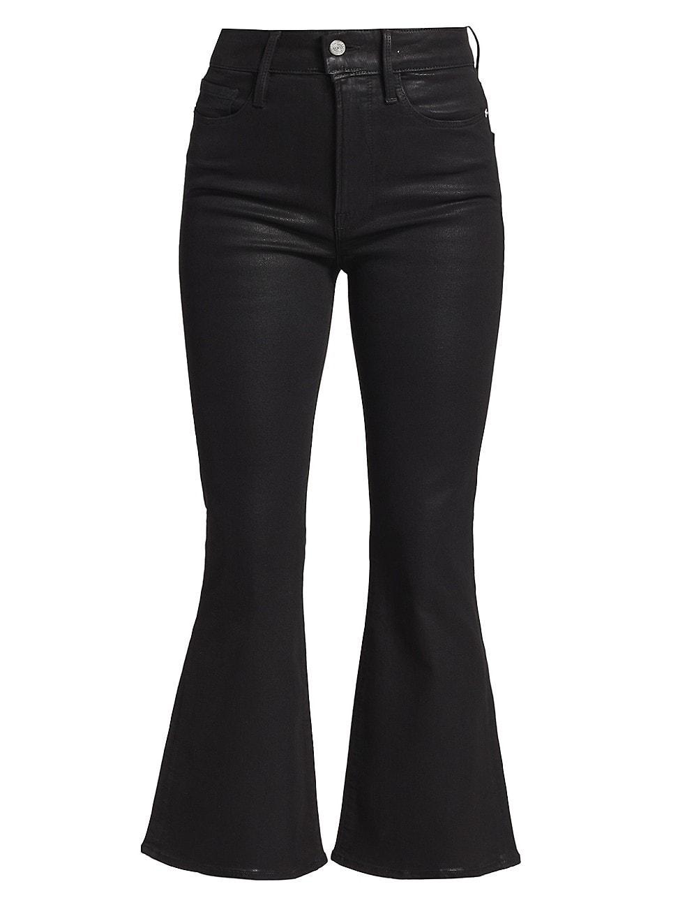 FRAME Le Crop Flare Coated Jeans Product Image