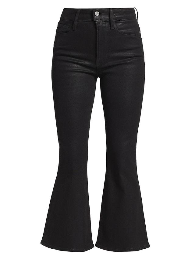 Womens Le Crop Flare Coated Jeans Product Image