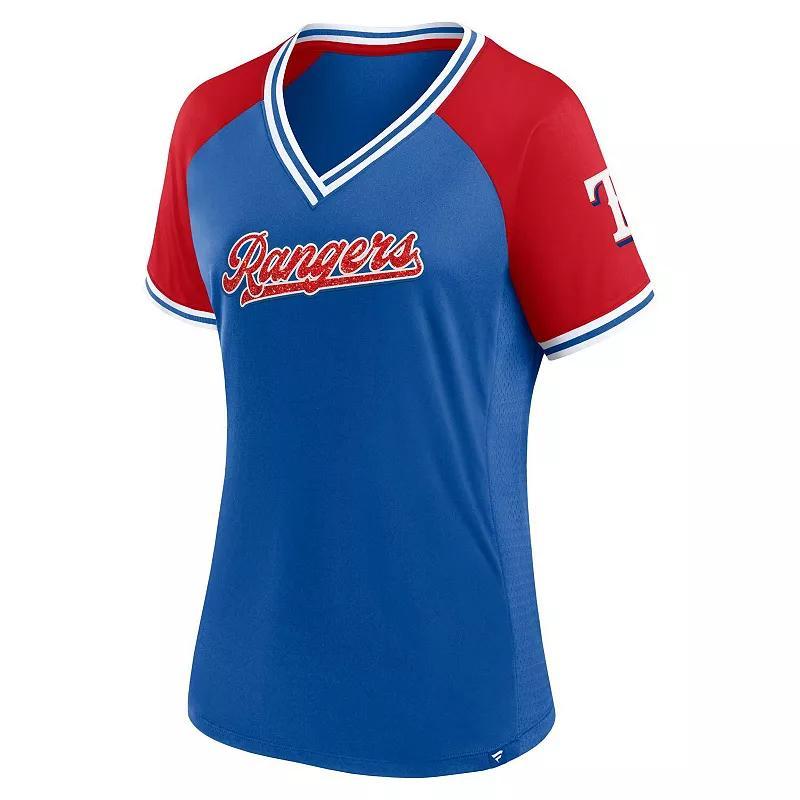 Womens Profile Royal Texas Rangers Plus Size Crossover V-Neck T-Shirt Product Image