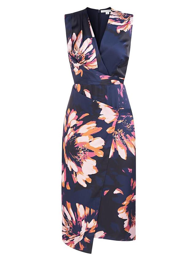 Womens Gretel Floral Wrap Midi-Dress Product Image