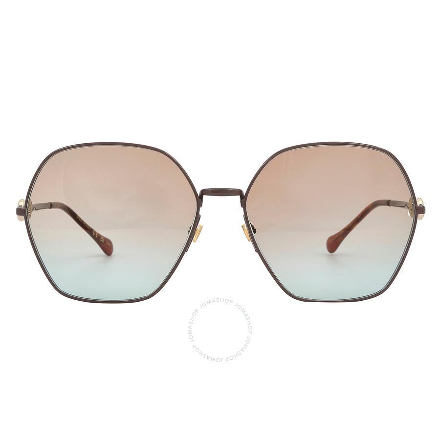 Brown Geometric Ladies Sunglasses Gg1335s 004 62 Product Image