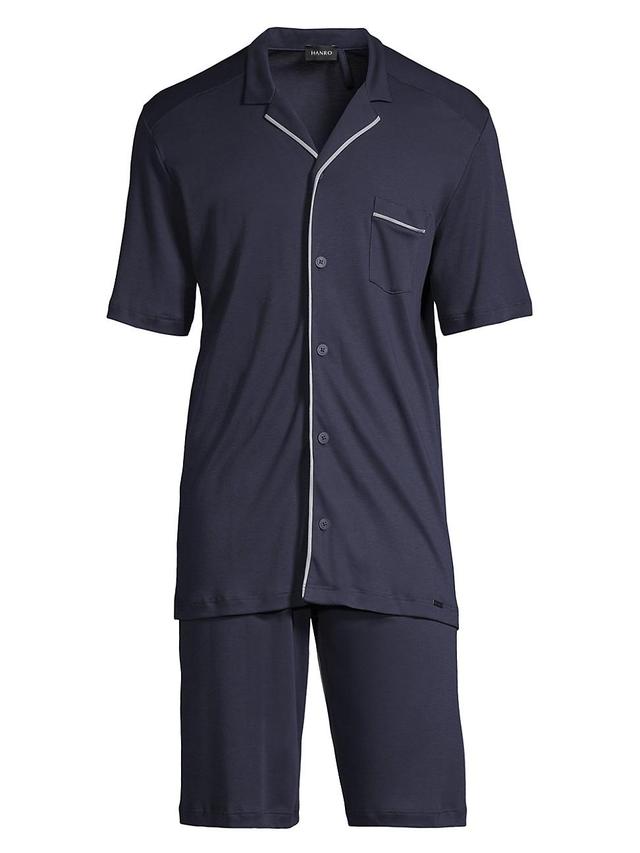 Mens 2-Piece Piped Trim Pajama Set Product Image