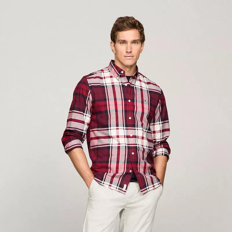 Mens Tommy Hilfiger Tartan Stretch Oxford Shirt Product Image