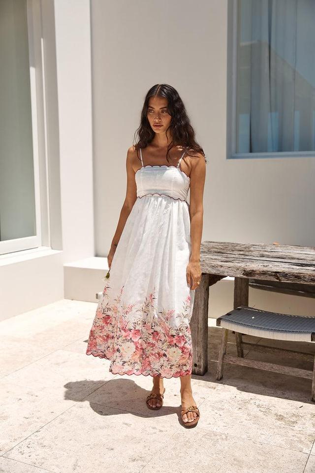 Whimsical Moments Midi Dress White Product Image