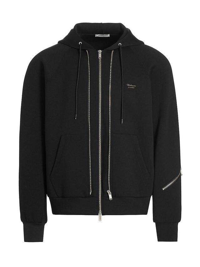 Mens Double-Zip Cotton Hoodie Product Image