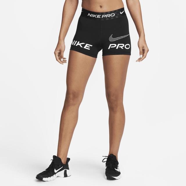 Nike Pro Dri-FIT Mid-Rise 3" Graphic Women's Training Shorts - SU23 Product Image