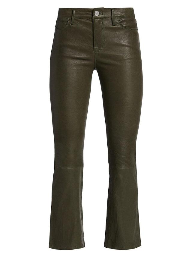 FRAME Le Crop Mini Boot Leather Pants Product Image