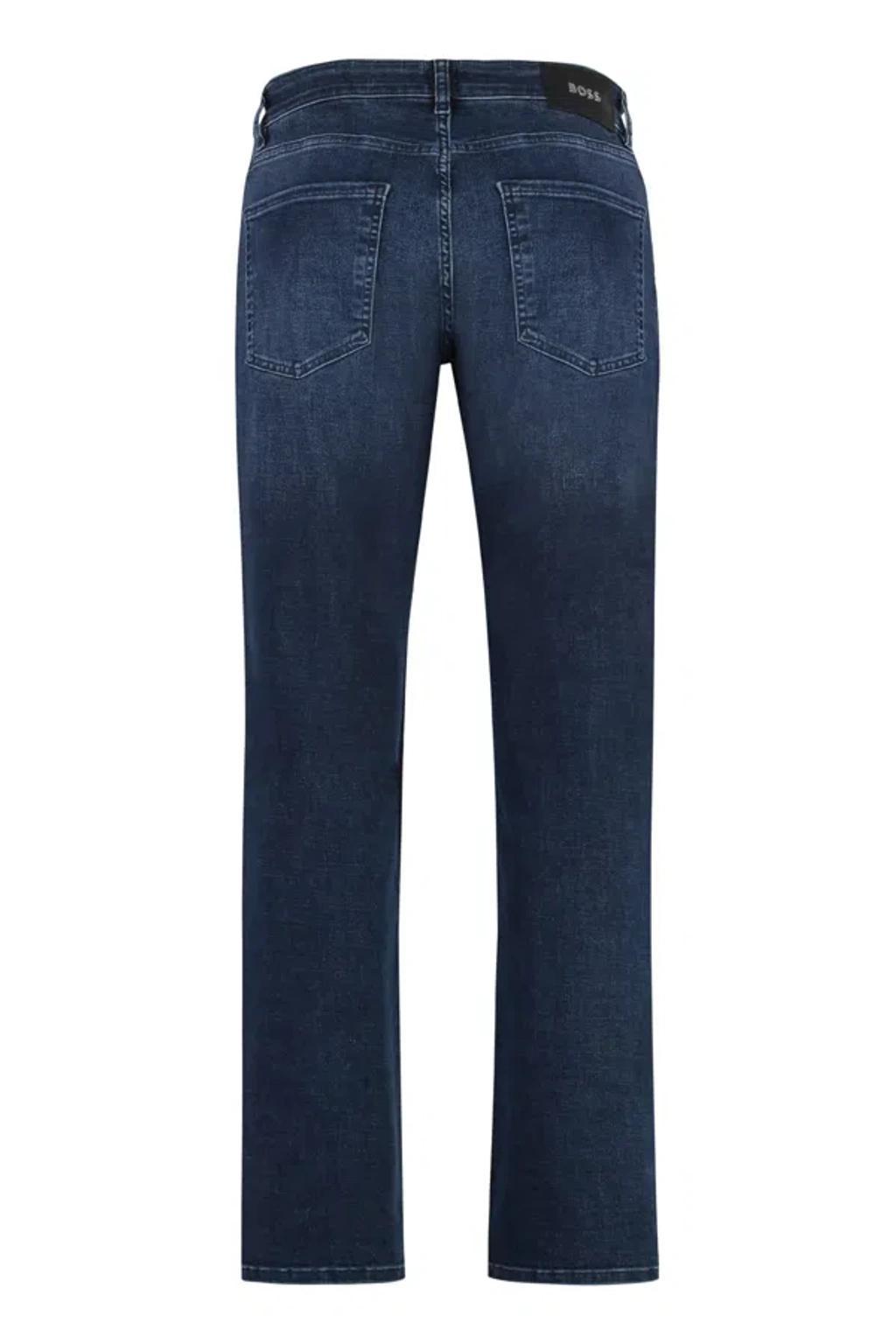 5-pocket Slim Fit Jeans In Blue Product Image