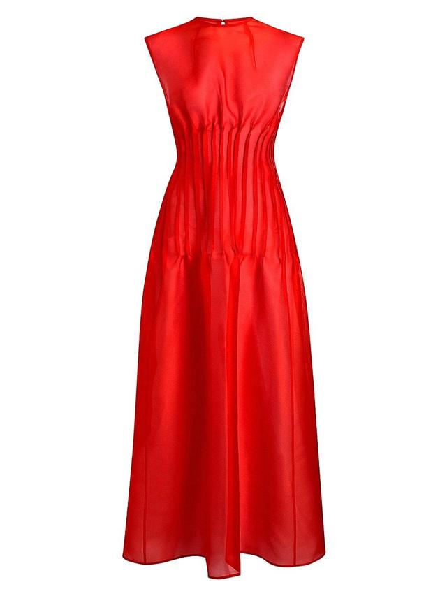 Womens Wes Seamed Silk Organza Dress Product Image