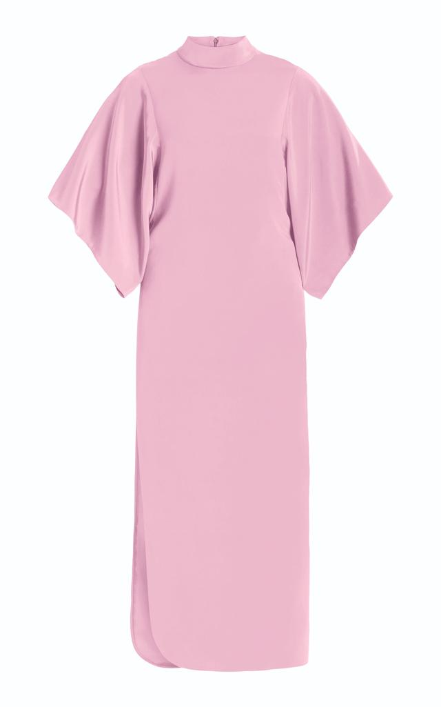 Pink Mock Neck Sheath Dress Product Image