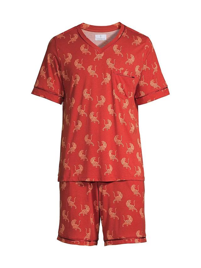 Mens Bella Tiger Cotton-Blend Pajamas Product Image