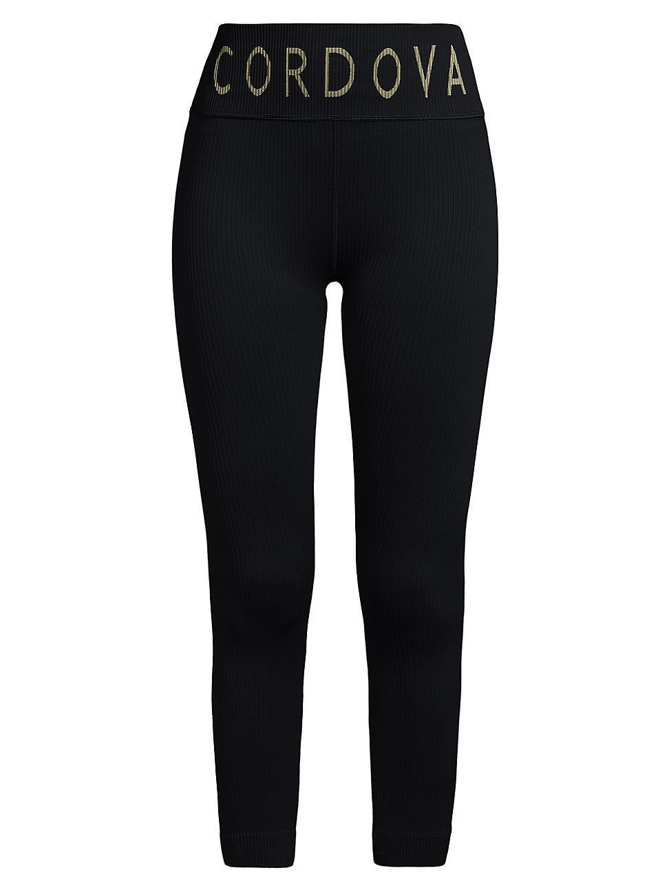 Womens Baselayer Logo Rib-Knit Leggings Product Image