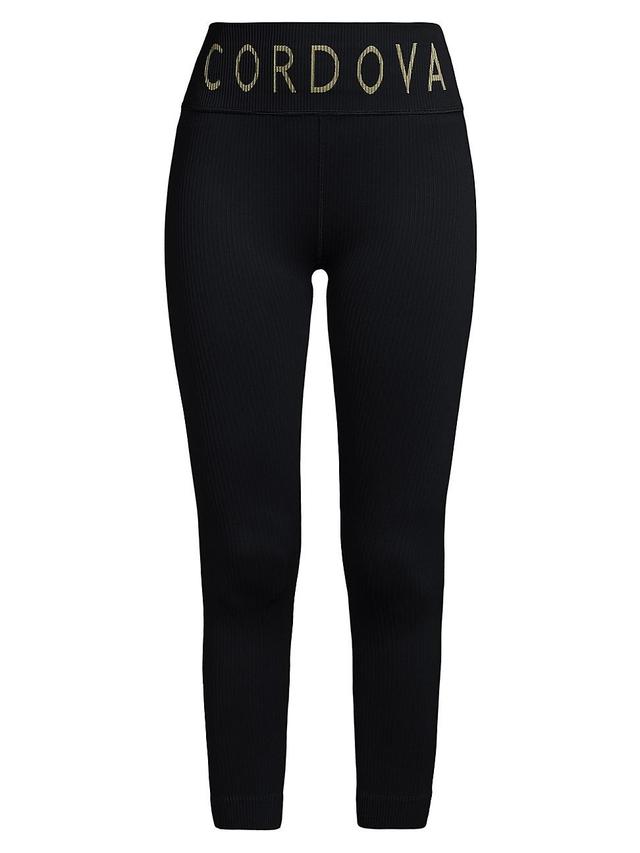 Womens Baselayer Logo Rib-Knit Leggings Product Image