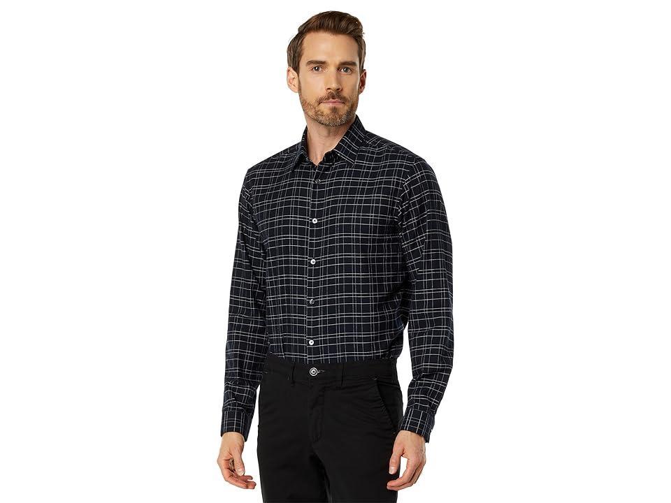 Theory Mens Irving Grid Print Shirt - Moon Product Image