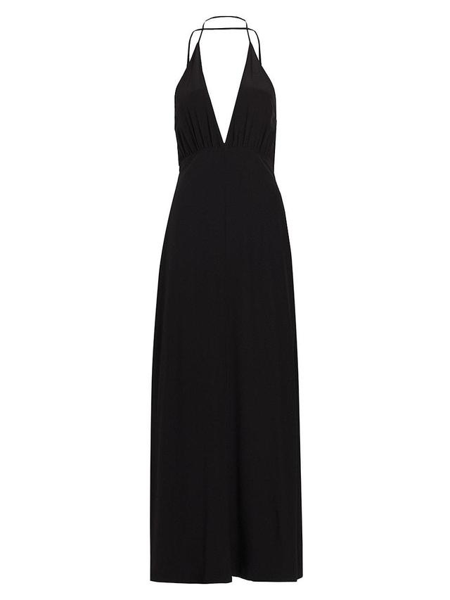 Womens Silk Strappy Maxi Dress Product Image