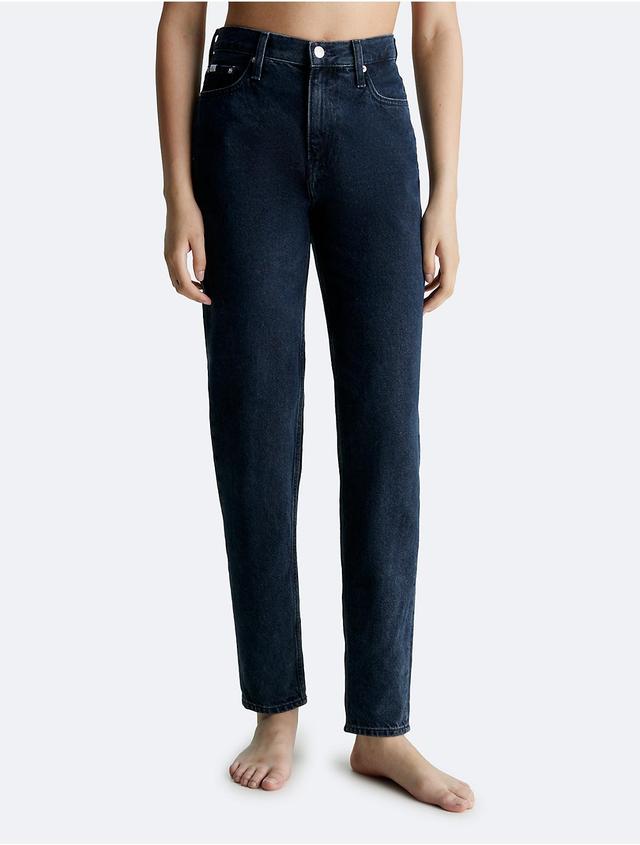 Calvin Klein Womens Mom Fit Jeans - Blue - 25 Product Image