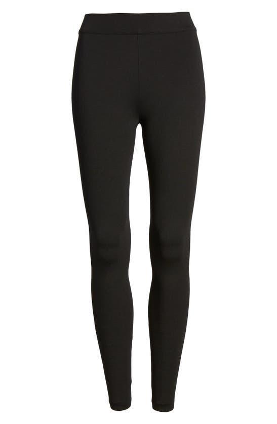 Stitch-front Seam Leggings In Black Product Image