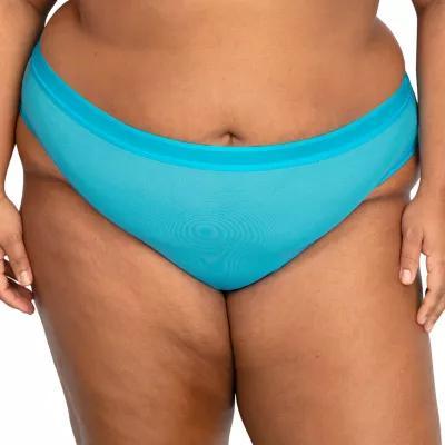 Curvy Couture Sheer Mesh High Cut Brief-1313 Product Image