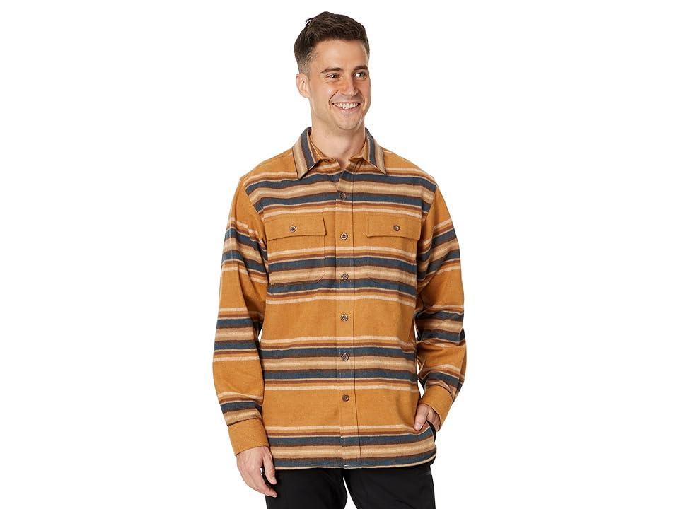 L.L.Bean Chamois Shirt Stripe (Barley ) Men's Clothing Product Image