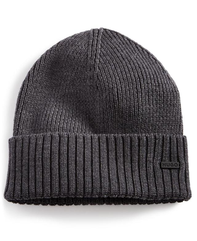 Hugo by Hugo Boss Mens Xucy Wool Logo Cuffed Beanie, Created for Macys Product Image