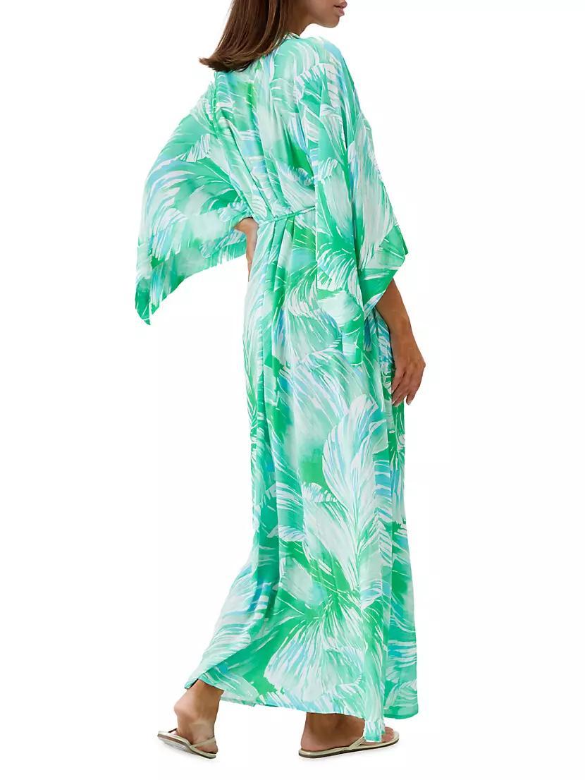 Edith Palm Print Cover-Up Maxi Dress Product Image