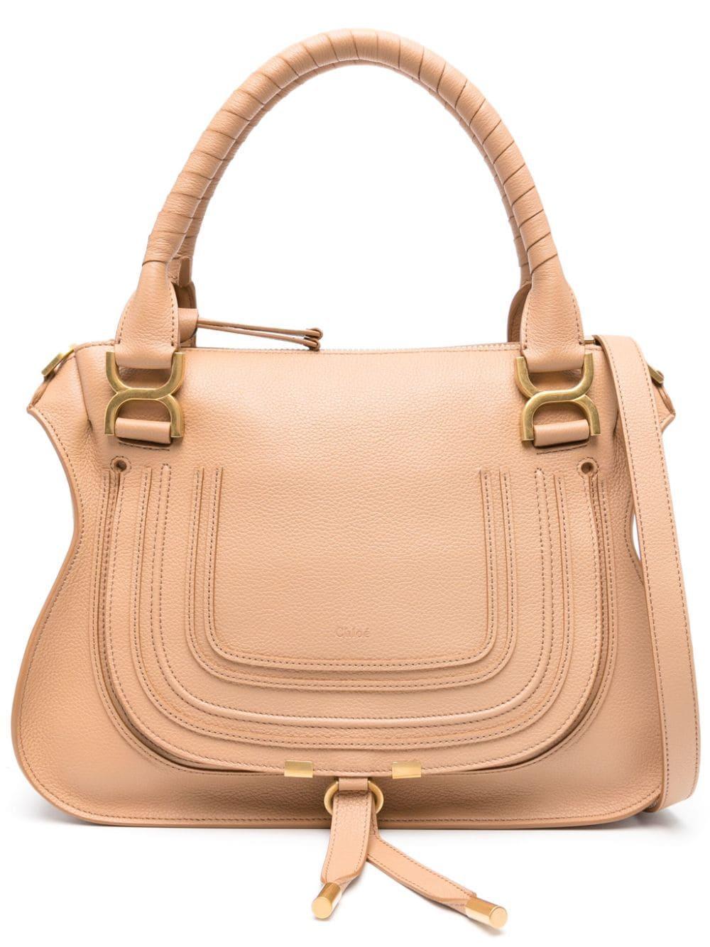 Medium Marcie Double Carry Tote Bag In Neutrals Product Image