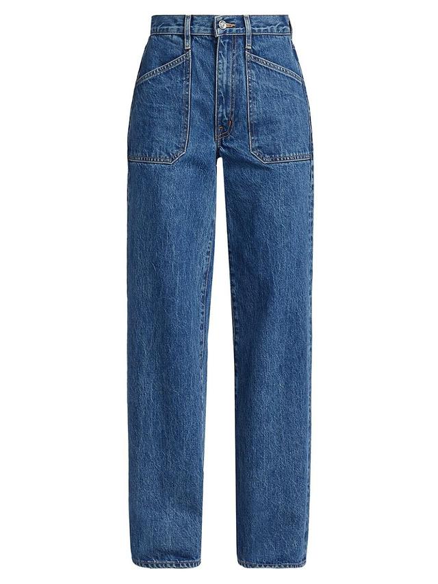 SLVRLAKE Grace Patch Pocket Wide Leg Jeans Product Image