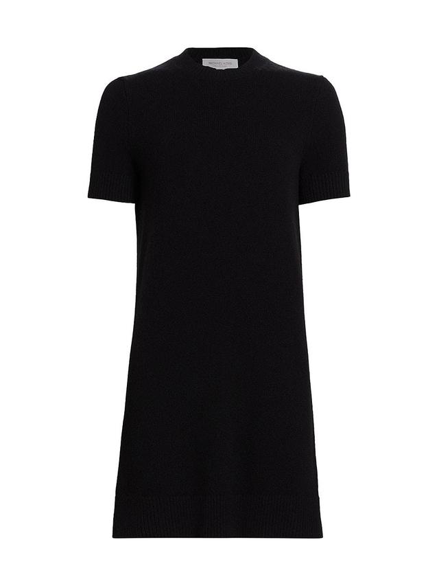 Womens Felted Wool Crewneck T-Shirt Dress Product Image