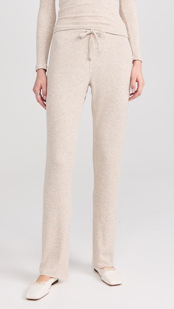 perfectwhitetee Sweater Rib Straight Leg Pants | Shopbop Product Image