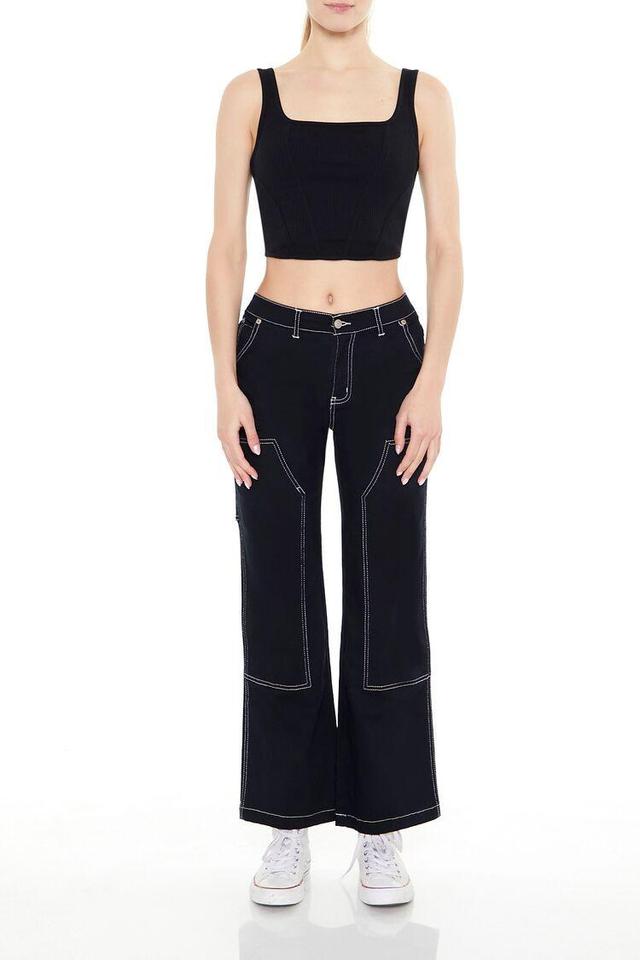 Twill Low-Rise Carpenter Pants | Forever 21 Product Image