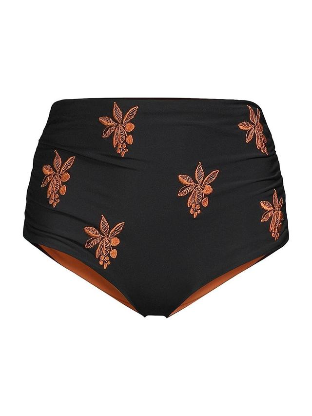 Womens Victoria Floral High-Rise Bikini Bottoms Product Image