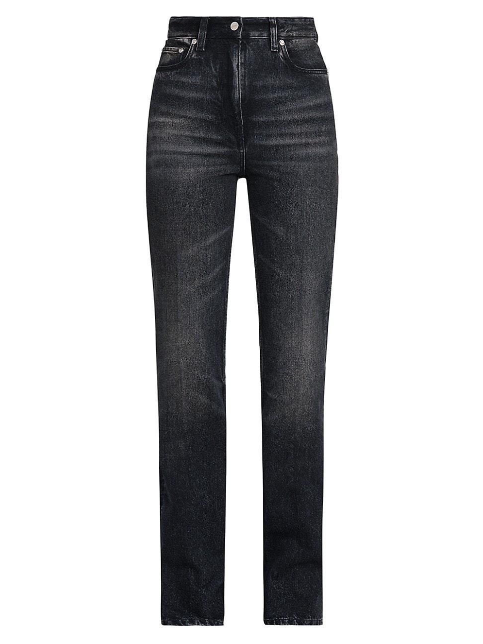 Womens High-Rise Straight-Leg Jeans product image