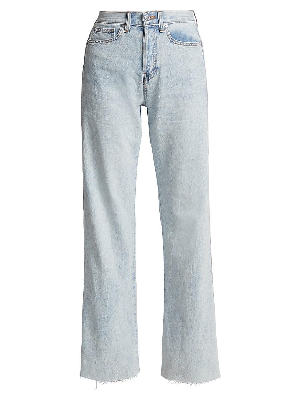 Womens Taylor High-Rise Stretch Wide-Leg Jeans product image