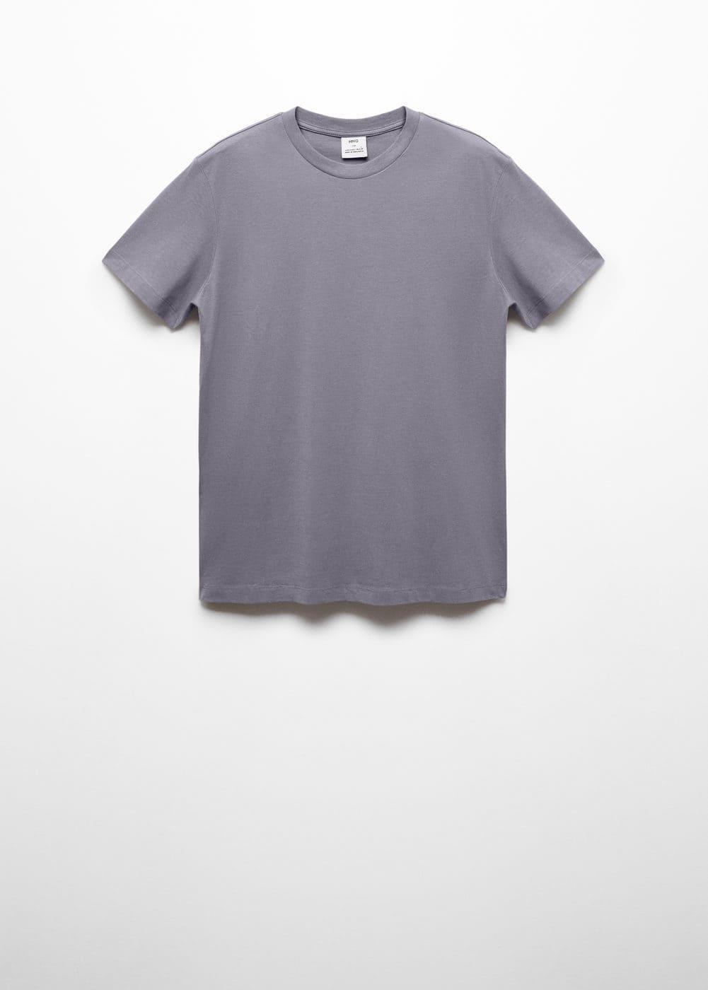 MANGO MAN - Basic cotton stretch T-shirt greyMen Product Image