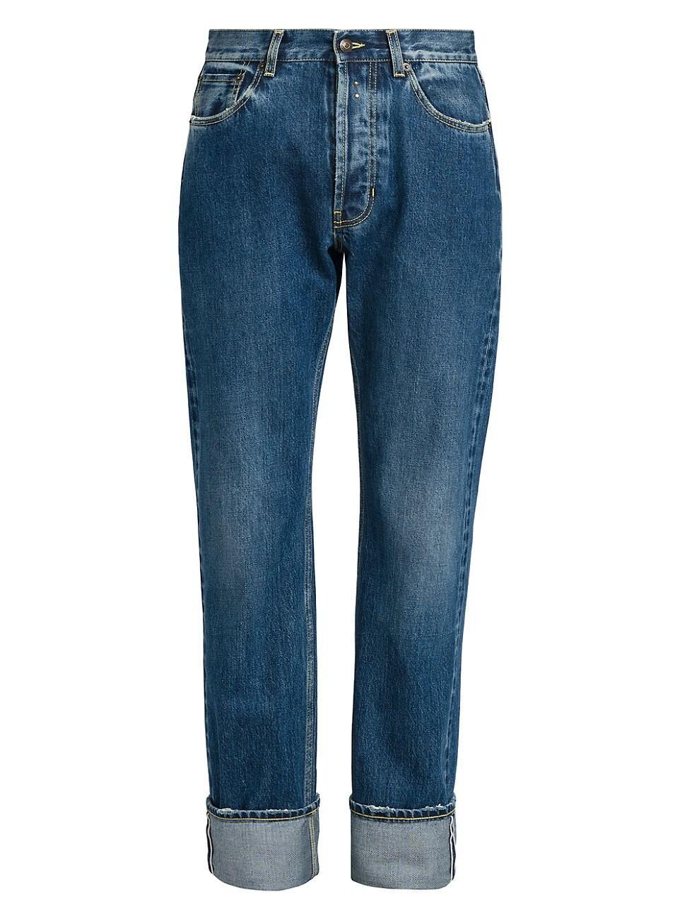 Mens Turn Up Five-Pocket Jeans product image