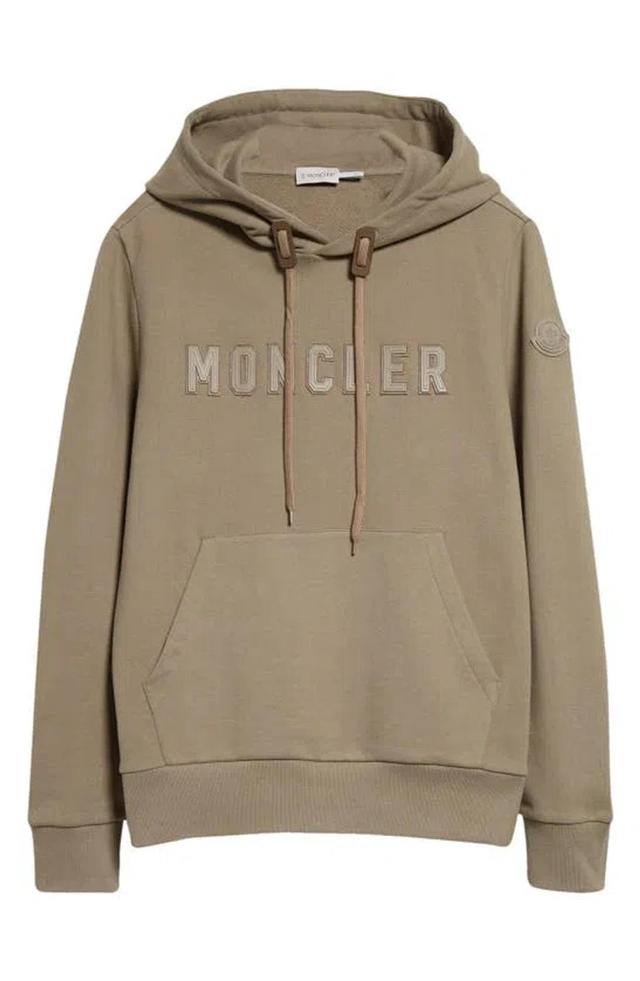 Logo-patch Cotton Hoodie In Grey Product Image