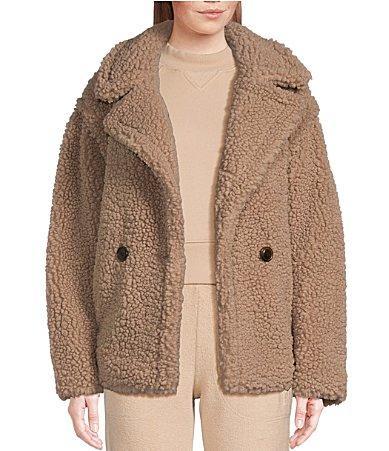 UGG Gertrude Faux Fur Double Breasted Teddy Coat Product Image