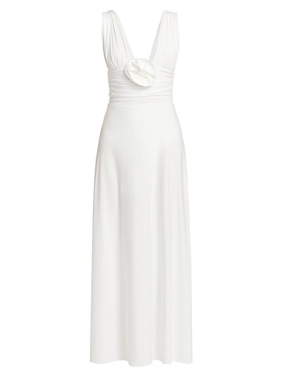 Womens Orinoco Rosette Halter Midi-Dress Product Image