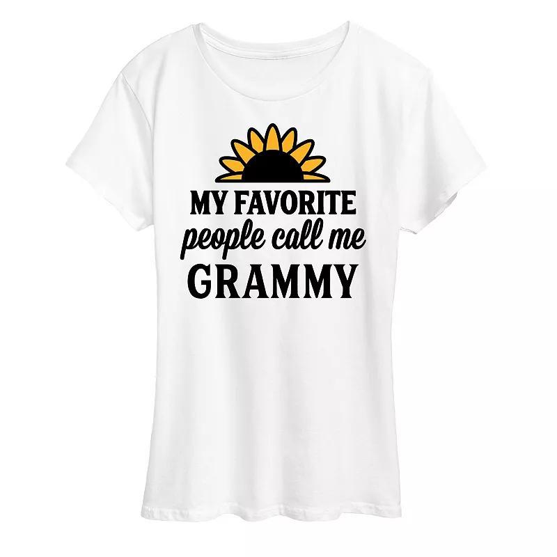 Womens Favorite People Call Me Grammy Graphic Tee Product Image