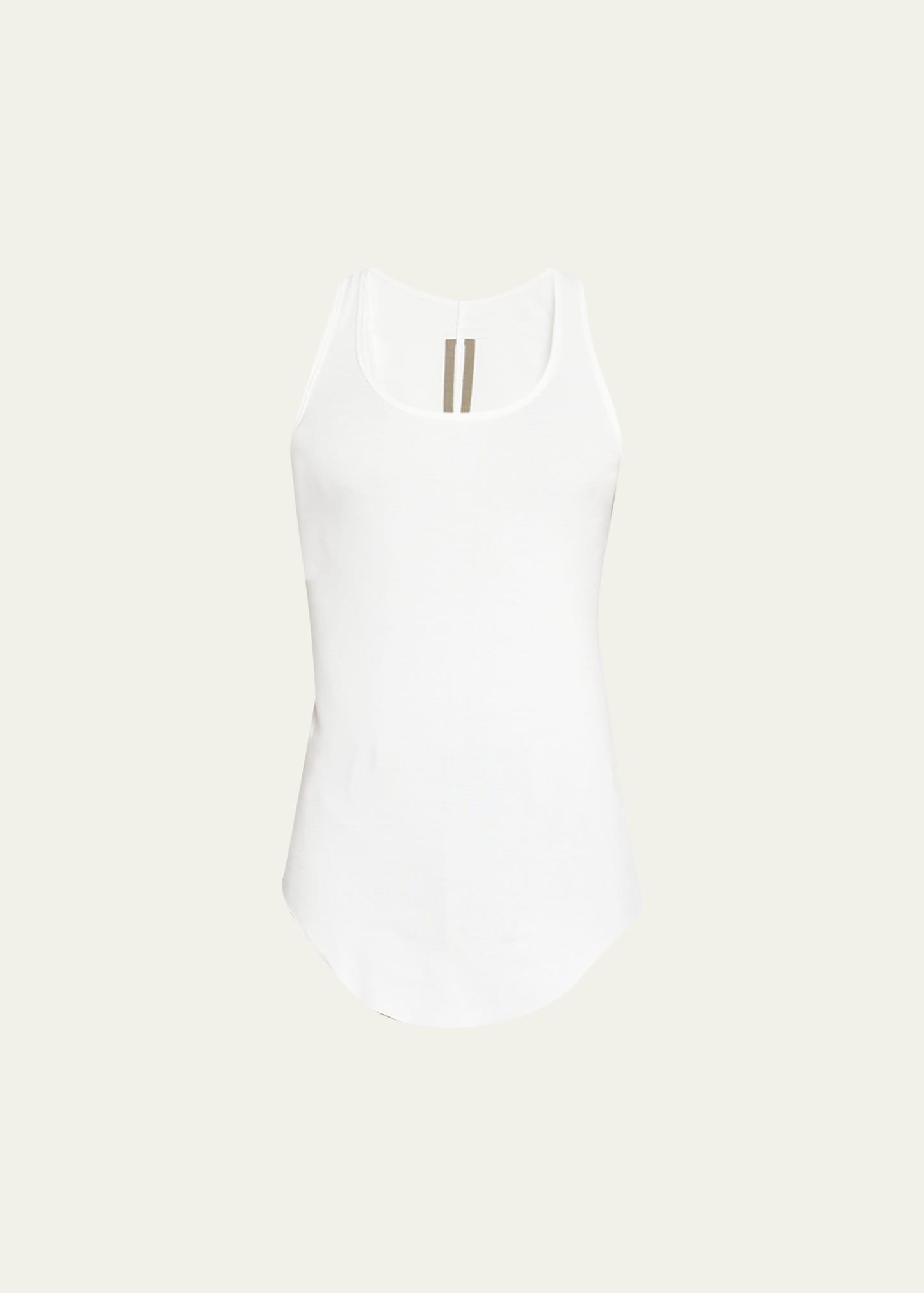 DRKSHDW RICK OWENS Men's Rib Tank Top  - MILK - Size: Extra Large Product Image