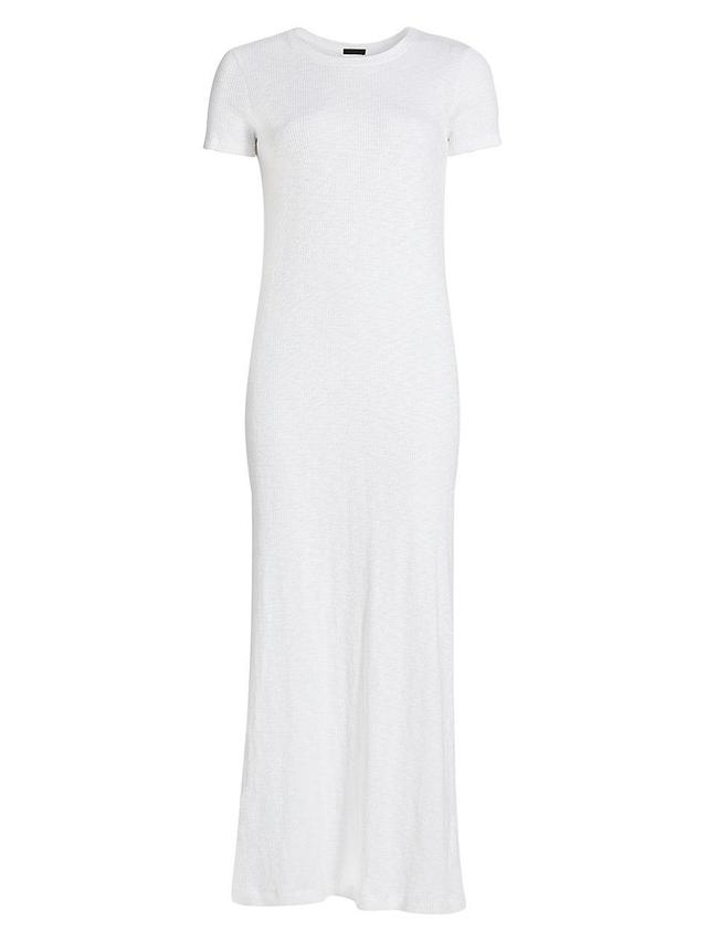 Womens Rib-Knit T-Shirt Maxi Dress Product Image