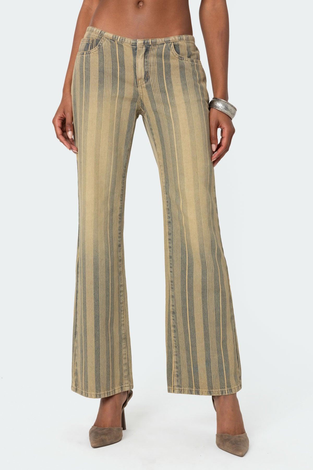 Eternity Pinstripe Flare Jeans Product Image