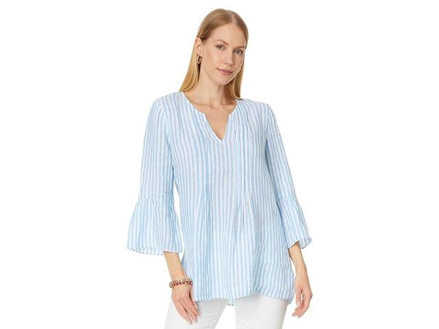 Lilly Pulitzer Hollie Linen Tunic (Lunar Bimini Stripe) Women's Clothing Product Image