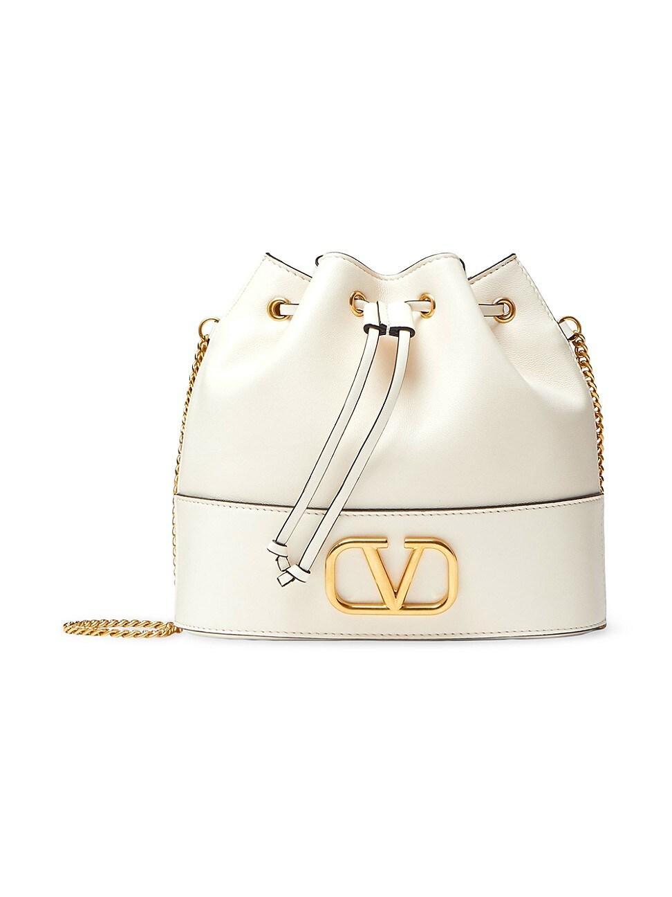 Womens Mini Bucket Bag in Nappa with Vlogo Signature Chain Product Image