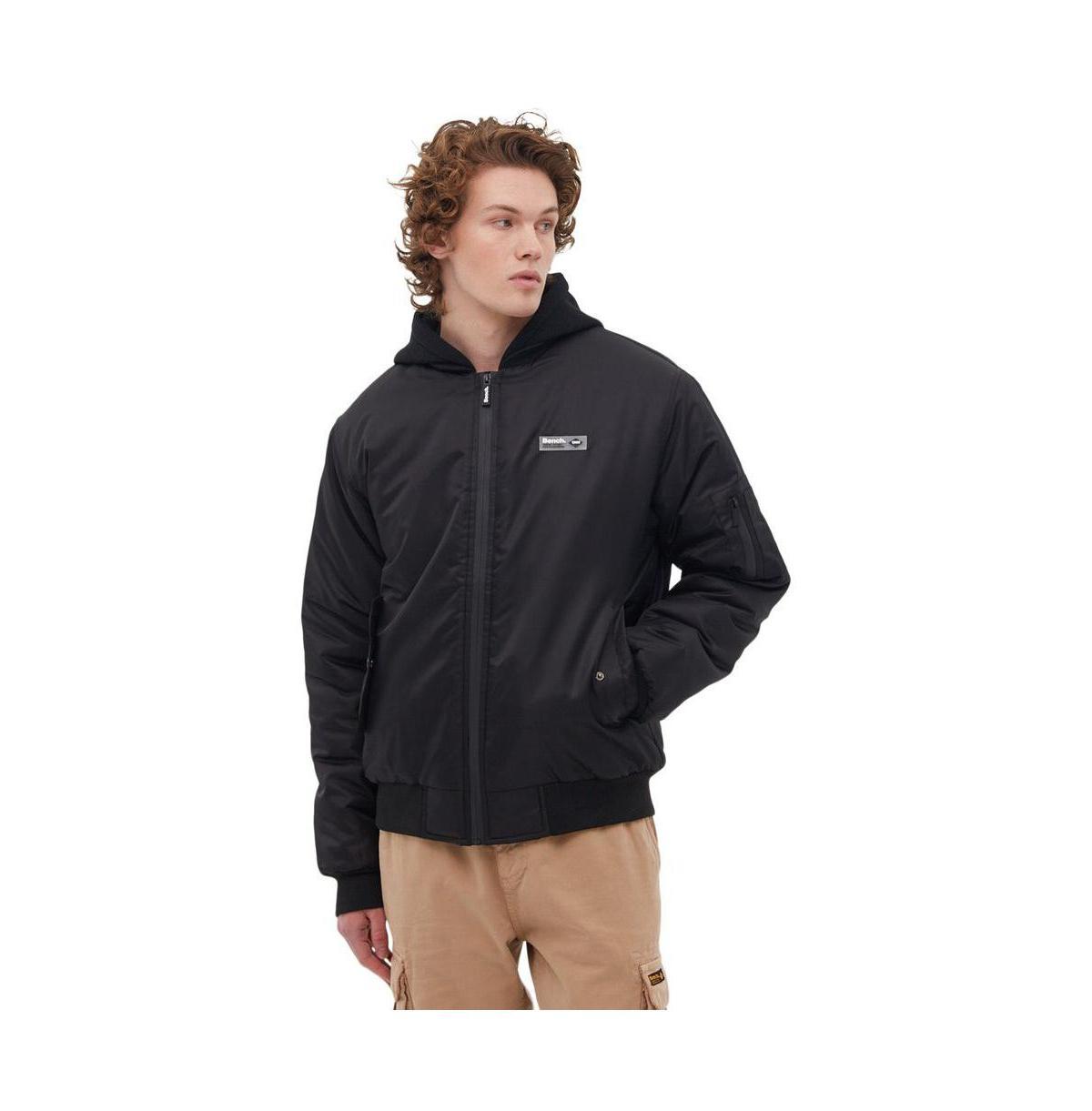 Mens Bomper Fleece Hood Bomber Jacket Product Image