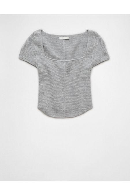 AE Cropped Short-Sleeve Sweater Womens Product Image