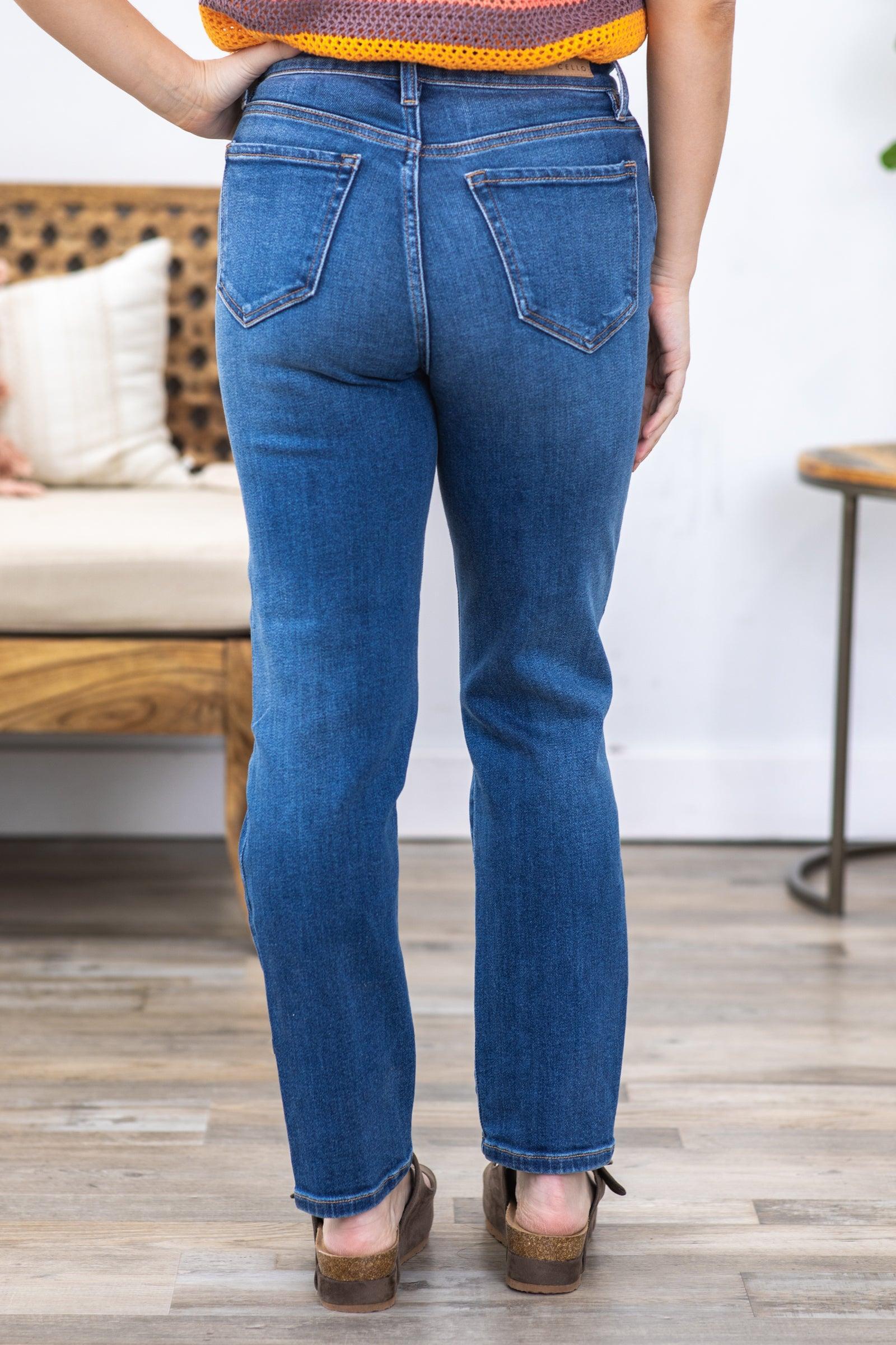 Cello High Rise Straight Leg Jeans Product Image