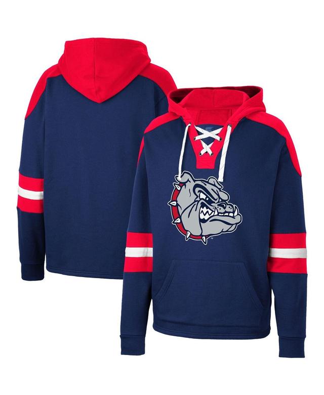 Mens Colosseum Navy Gonzaga Bulldogs Lace-Up 4.0 Pullover Hoodie Zag Blue Product Image