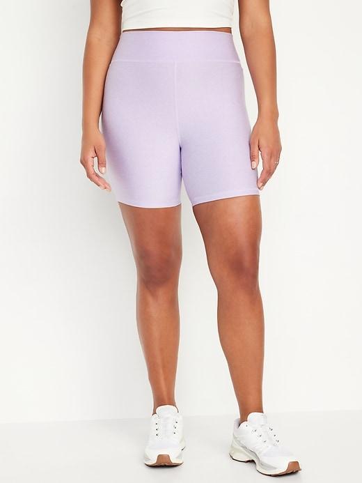 Extra High-Waisted CloudComfy Biker Shorts -- 6-inch inseam Product Image